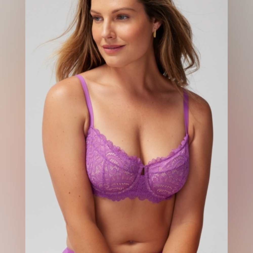 Soma Lace Balconette Bra. 38C. Prism Purple. Perfect Condition.